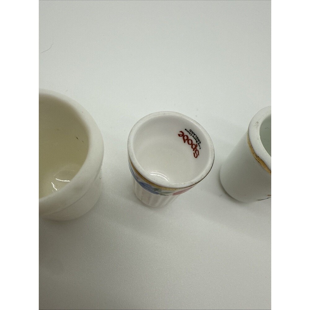 Vintage Lot Of 5 Sewing Thimbles Floral Ceramic/ Porcelain - Picture 7 of 9